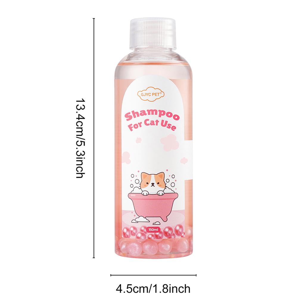 Natural Gentle Cat Shampoo Bubble Tea Scent Deep Cleansing Long Lasting Fragrance Soft Shiny Coat for All Cat Breeds Daily Care