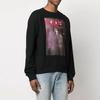 Off-White SS21 Arrows Pattern Print Crew Neck Long Sleeve Sweatshirt Regular Fit Men Tops Black OMBA025S21FLE0091001