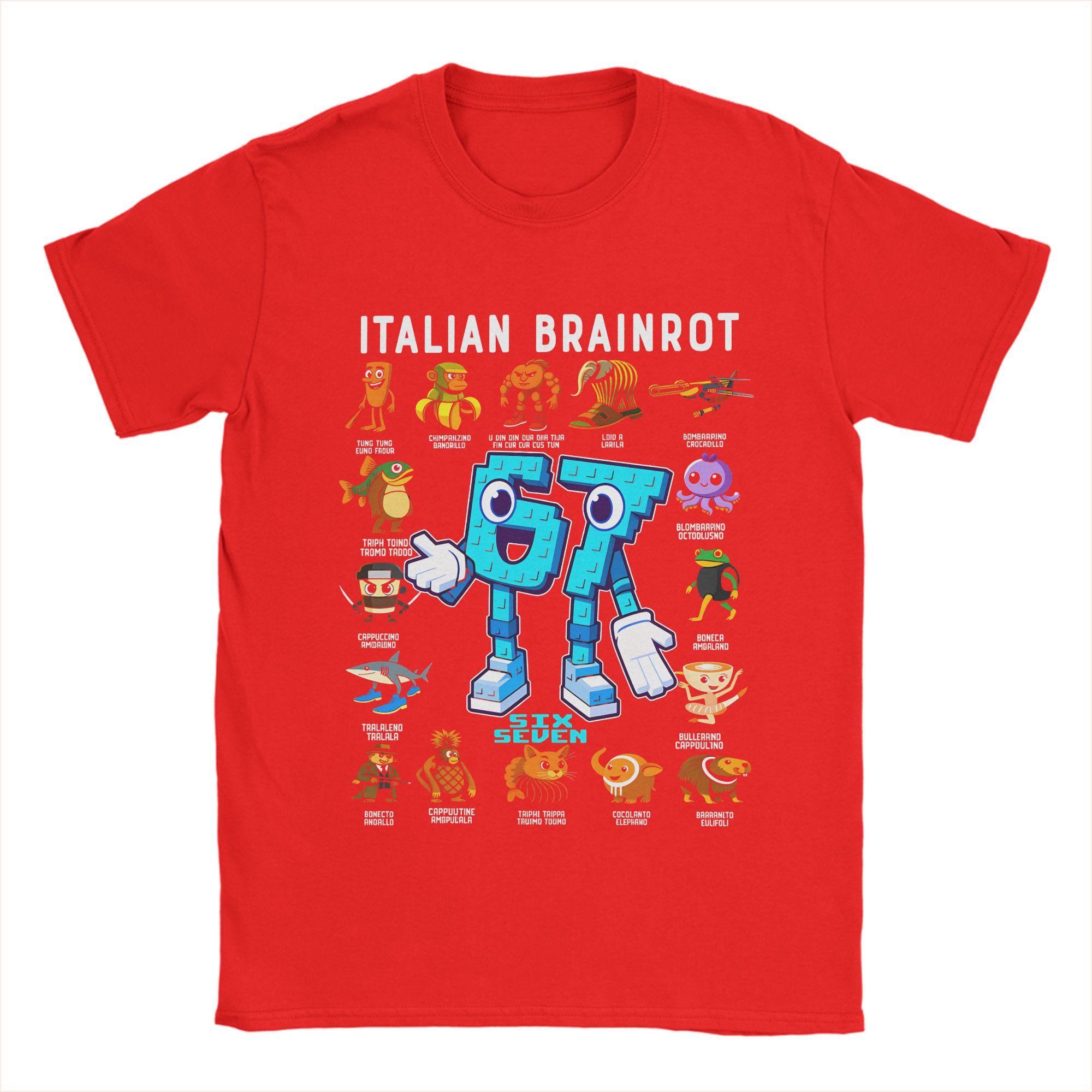 

Italian Brainrot 67 100 Cotton T Shirt For Man Summer Vintage T Shirts O Neck Fashion Tee Shirt Oversized Casual Clothes S