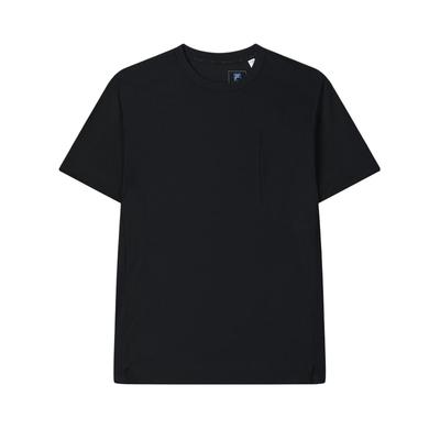 T Shirts Men's Jet Black Crew Neck Moderate F11M532114F-BK