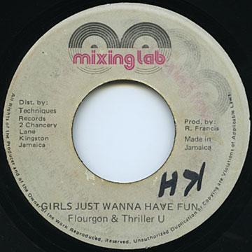

7inch Record FLOURGON & THRILLER U - Girls Just Wanna Have Fun NONE Mixing Lab Jamaica Reggae, Ska & Dub Used