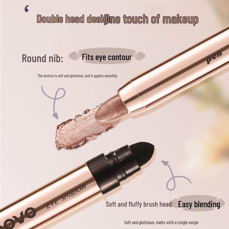 NOVO5851 Dual-Head Shimmer Eyeshadow Stick: Easy One-Swipe Highlight & Contour