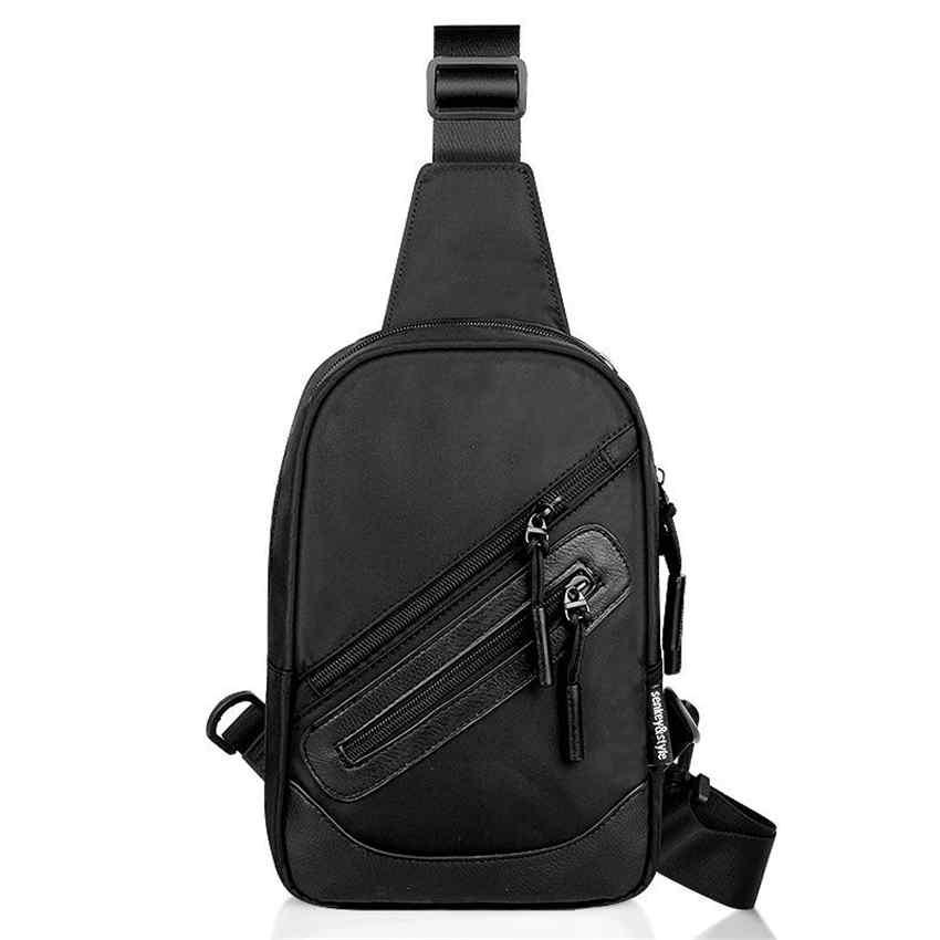Men's Shoulder Bag Diagonal Cross-body Sports Oxford Cloth Chest Bag Student Messenger Bag