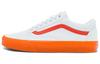 Old Skool Casual Low Top Skate Shoes Small Orange Side Stripe Unisex 'White' VN0000SBZ34
