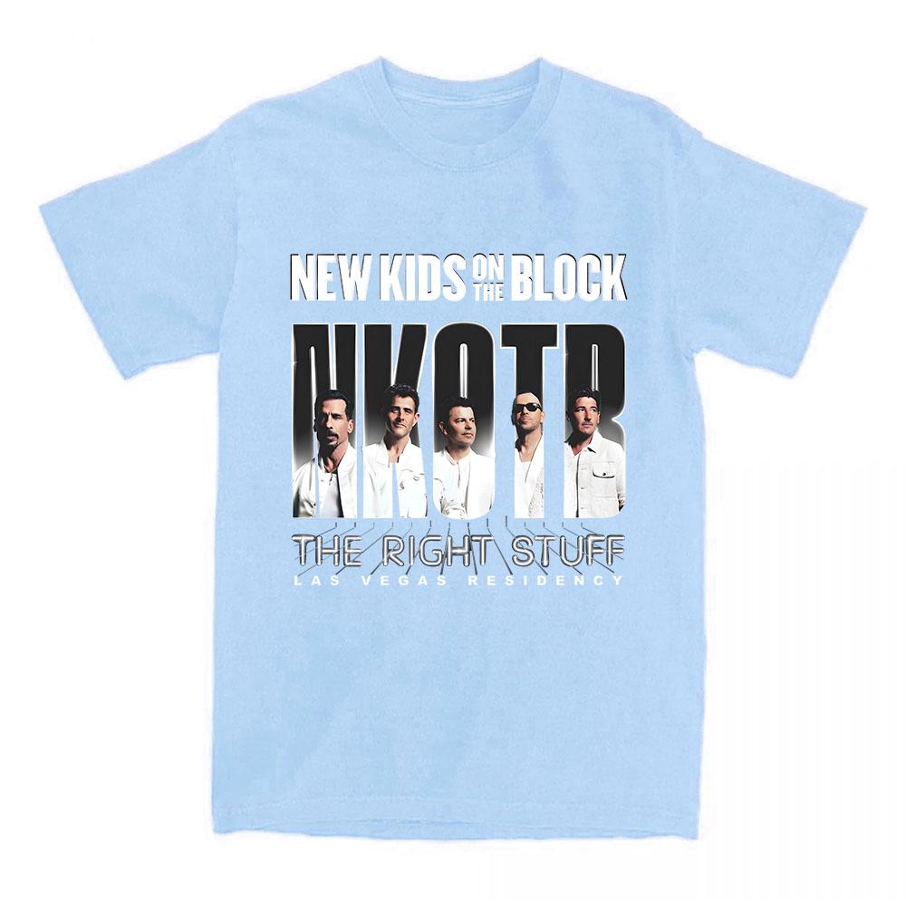 The Right Stuff Las Vegas Tshirt NEW KIDS ON THE BLOCK NKOTB Band Fashion Tshirts Male Short Sleeve Cotton T Shirt Streetwear