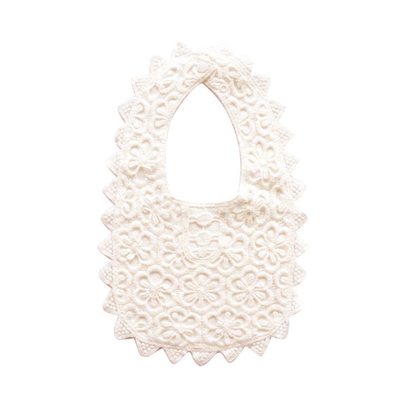 Korean Style Toddler Kids Lace Floral Bibs Cute Hollow Out False Collar Children Clothes Accessiory Pure Color Baby Girls Cotton