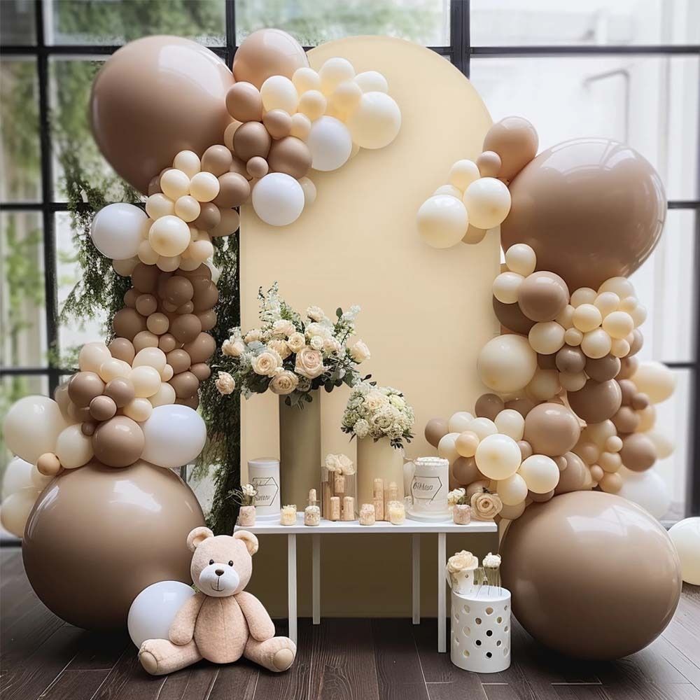 Solid Color Double Sided Arch Backdrop Cover Elastic Arched Shape Backdrop Cover  Baby Shower