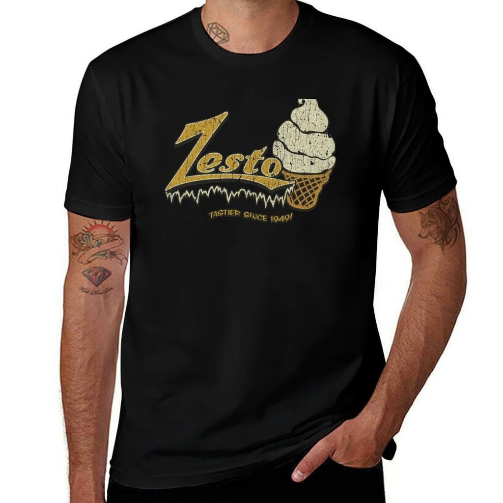 Zesto Drive-In T-Shirt Cotton T Shirts Man 100% Man T Shirt Luxury Anime T Shirts Oversize T-Shirt