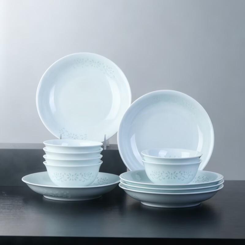 Jingdezhen Underglaze Celadon Tableware Set
