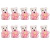 10pcs/bag Plush Doll Mini Bear Flower Bouquet Plush Animal Cartoon Bouquet Doll  Girl Birthday Gift