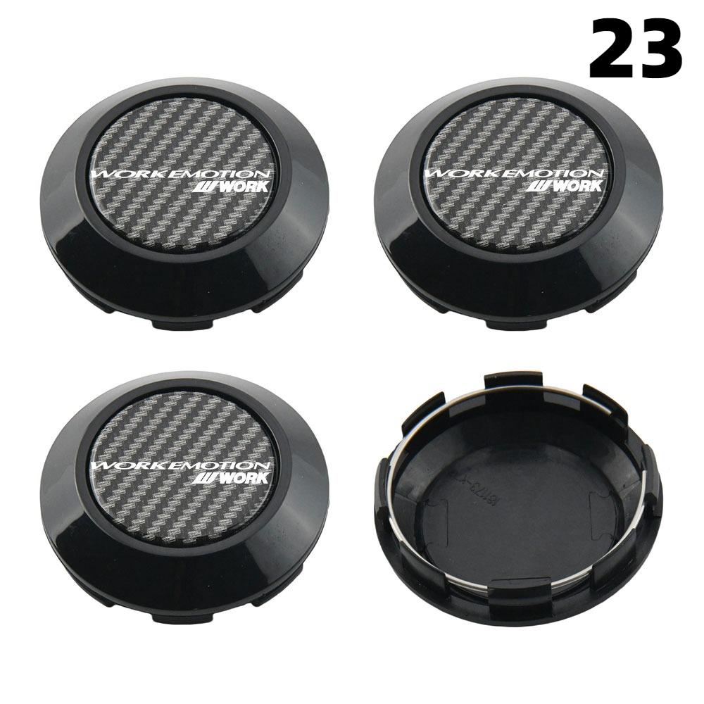 4PCS OD 76MM / ID 72MM Cap For Rims WORK EMOTION EQUIP MEISTER VS Emblem Wheel Center Cap Sport Car Logo Wheel Cover Hub Caps