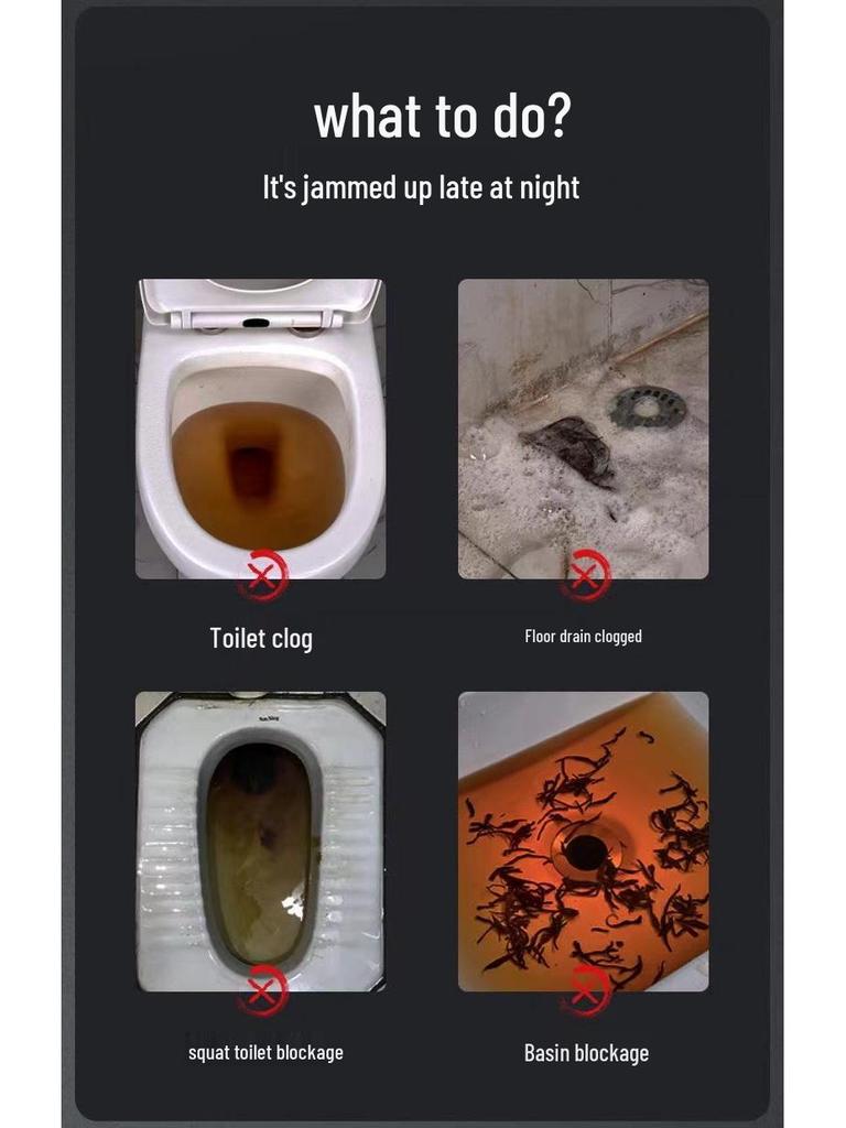 Universeller Pömpel für Toiletten- und Küchenabflüsse