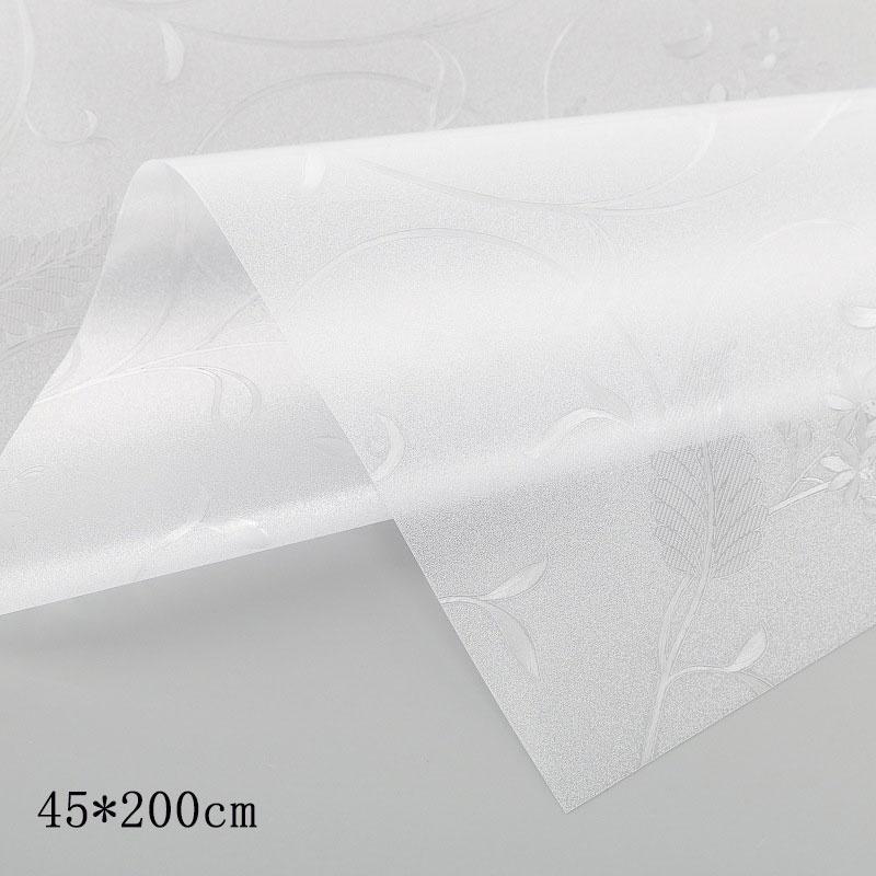 Home Decor 45cmx200cm Resuable Pvc Window Sticker Glass Film Privacy Self Adhesive  Bathroom