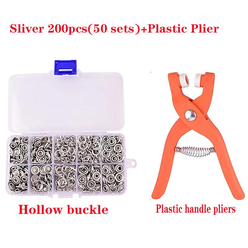 Five Claw Buckle Clamp Set, Baby'S Clothes And Shoes Invisible Color Metal Buckle, Shoe Bag Belt Hole Snap Button Plier Tool