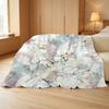 Printed Flannel Fleece Throw Abstract Art Watercolor Texture, Super Soft Skin-friendly, Warm Cozy Home Blanket for Halloween & Christmas
