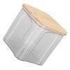 Airtight Food Storage Container Clear Food Storage Jar with Bamboo Lid for Noodles Flour Cereal Rice Tea Coffee Beans