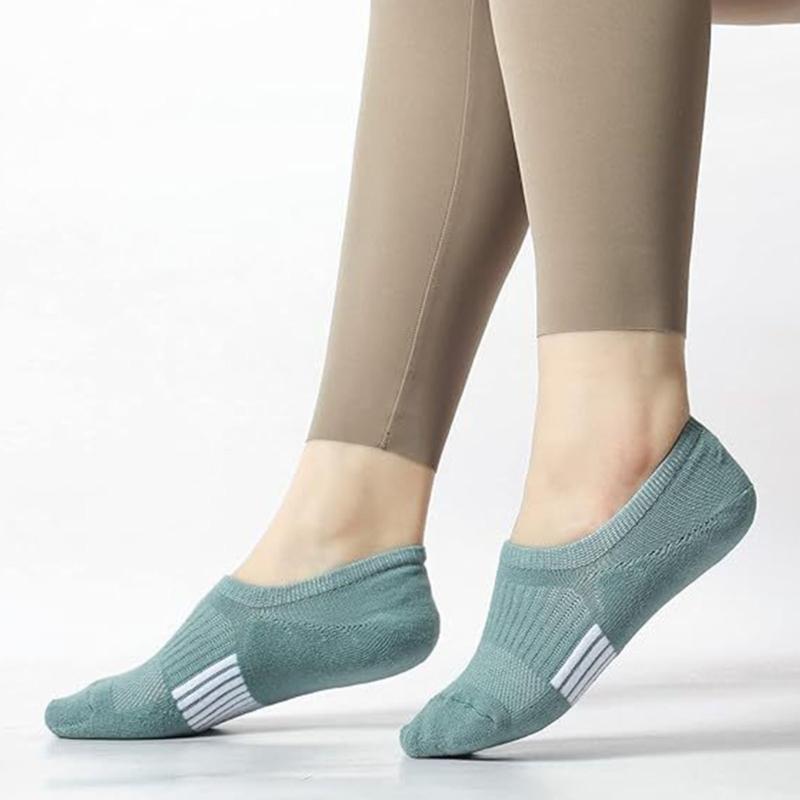 6 Pairs Invisible Trainer Socks for Women Men Breathable Ankle Length Low Cut Sneaker Boat Socks with Antislip Feature