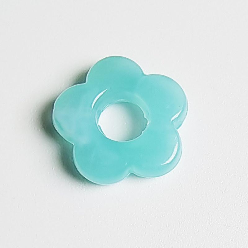 High Gloss Two-Color Acrylic Cloud Flower Beads for DIY Jewelry