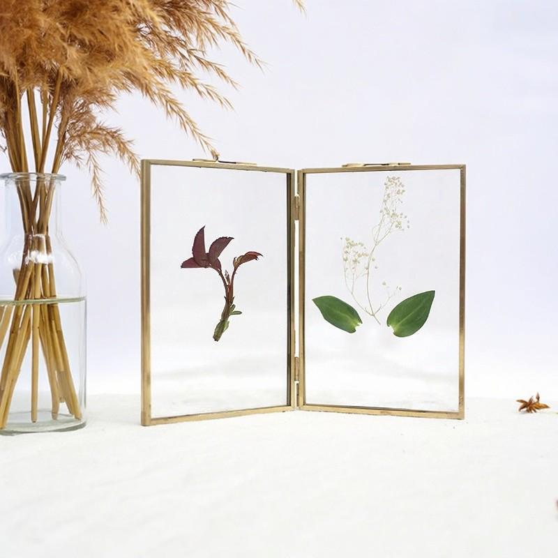Nordic Foldable Double-Sided Glass Photo Frame & Certificate Holder