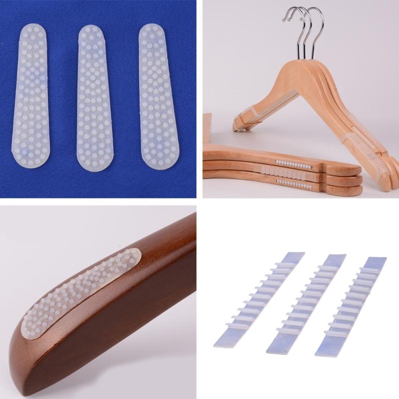Set of 100 Flexible Clothing Storage Covers Unique Cover Clothes Hanger Clip Adhesive Strips for Clothes Hanger