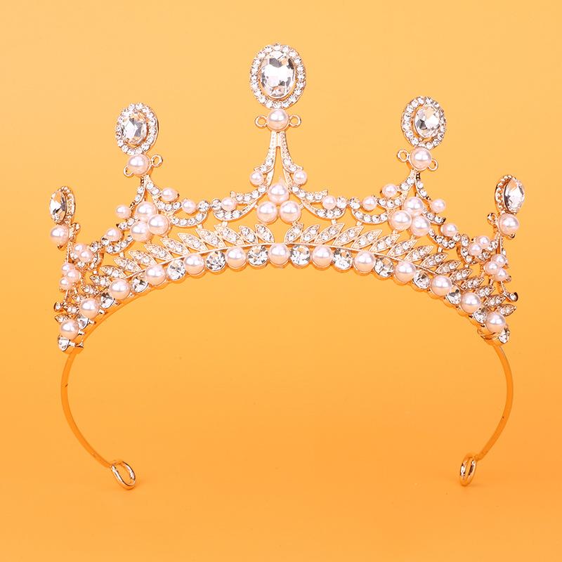 

Children s Crown Tiara Female Princess Headband Performance Host Crystal Crown Little Girl Birthday Gift Headband