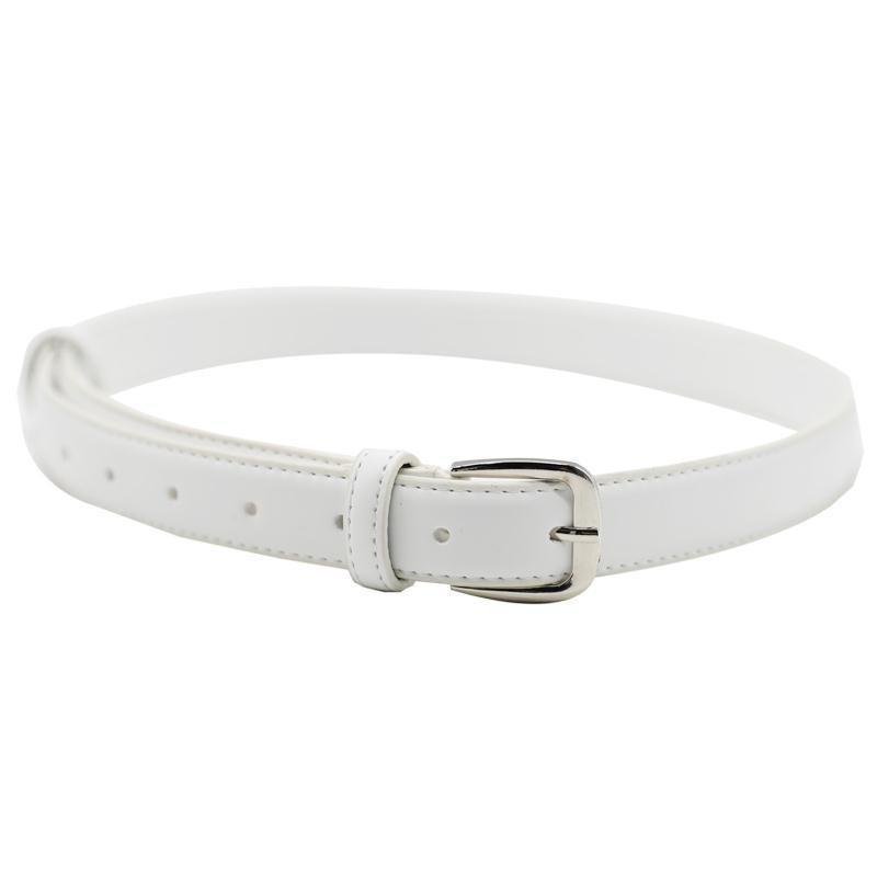 White Minimalist Timeless Womens Pu Waist Belt For Dresses Coats And More 95cm Style Fall