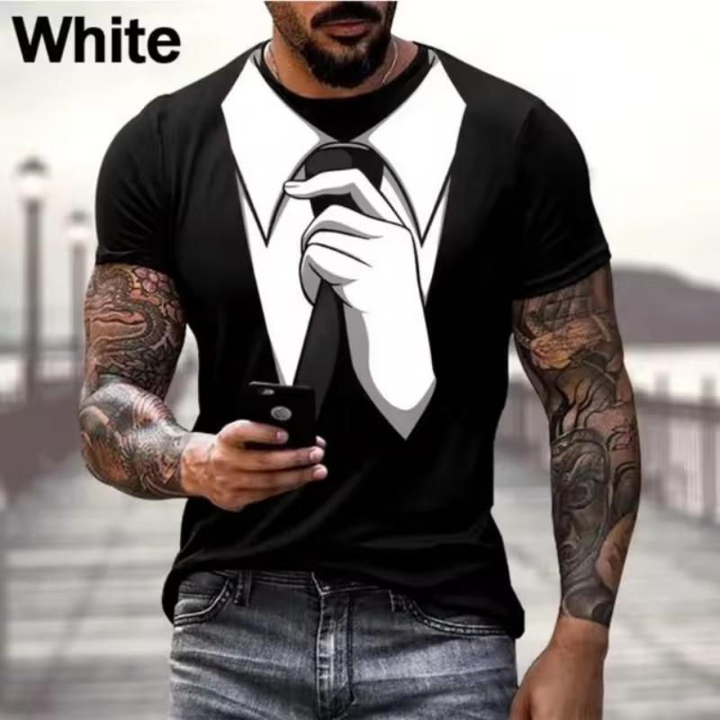 Forever Men Nep Pak 3D T-shirt Smoking Vlinderdas 3D Geprinte T-shirts Mannen Cosplay Herenkleding Kwaliteit T-shirts Zomer Streetwear Tops L