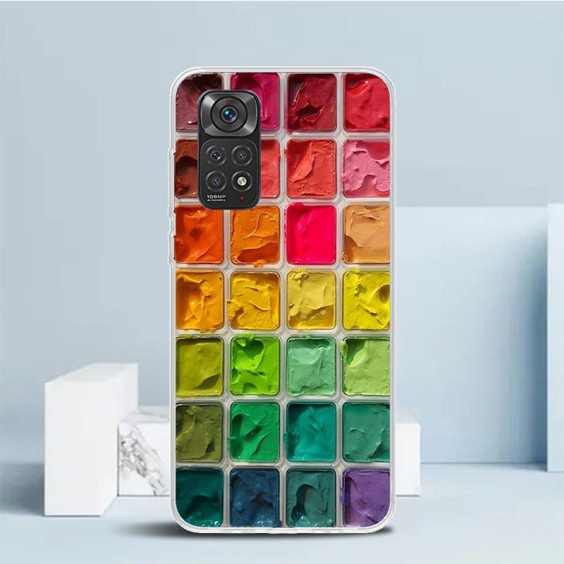 Watercolors Set Paint Palette Painting Box Phone Case For Xiaomi Redmi Note 15 14 14S 13 12S 12 Pro Plus 11S 11 11T 11E 10S 10 +