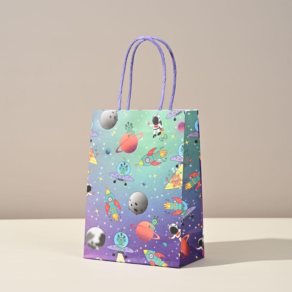 Customizable Kraft Paper Gift Bag for Christmas Catering and Coffee Takeaway