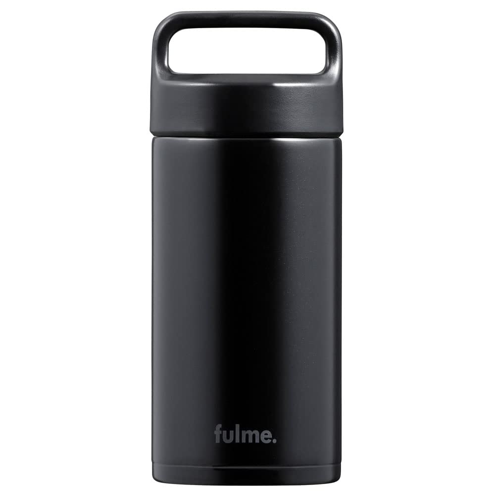 

Iris Ohyama Fulme Water Bottle Tumbler Mug Bottle Stainless Steel 350ml Black with Lid Handle Handle Vacuum Insulated Drinking Spout Outdoor Sports