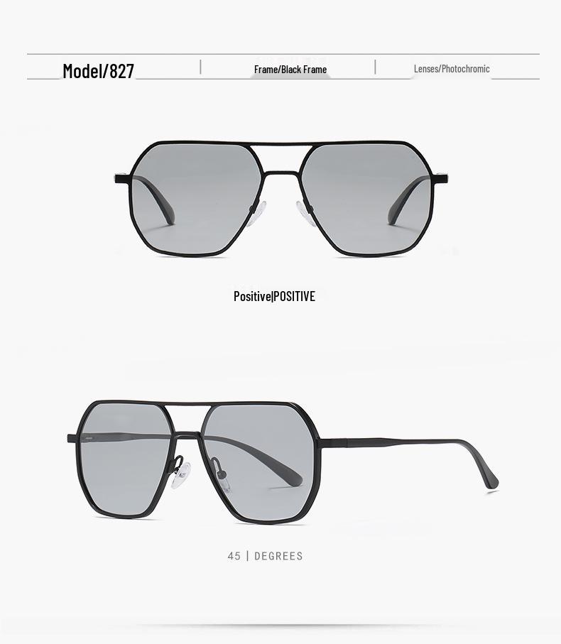 Aluminum-Magnesium Photochromic Polarized Sunglasses: Day/Night Dual-Use for Driving & Outdoors