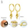 925 Sterling Silver Needle Vintage Heart/Shell Pendant Earrings Round/Square Plate Hoop Earrings for Women Party Fashion Jewelry