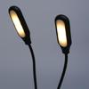 Two Arm USB Clip Light LED Desk Lamp Flexible 1000mAh Rechargeable Battery for Night Reading