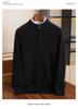 2024 Autumn/Winter Thickened Cashmere Sweater, Men'S Cashmere Half High Neck Zipper Sweater, Middle-Aged And Young Business Casual Plus Size