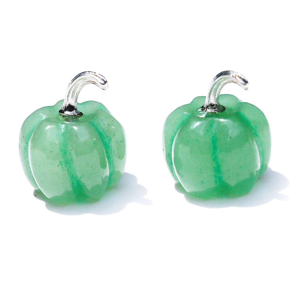 7-Piece Gemstone Mini Pumpkin Set - 20mm Chakra Healing Decor for Thanksgiving & Halloween