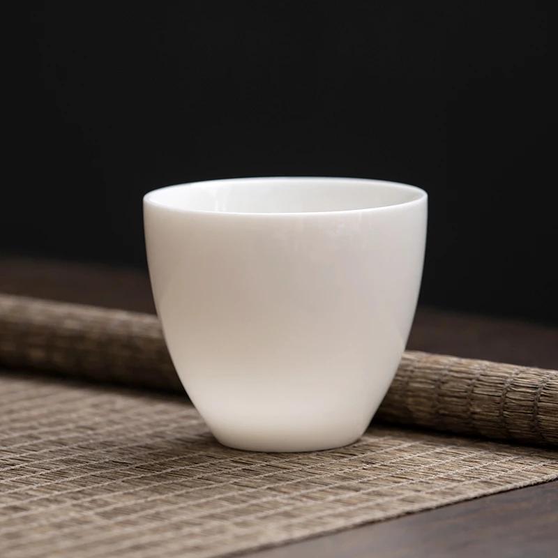 1 Stück Teetassen Pu Er Tee Werkzeuge Kungfu Teetasse Geschenk Getränk Tee Werkzeug Keramik Weißer Jade Porzellan