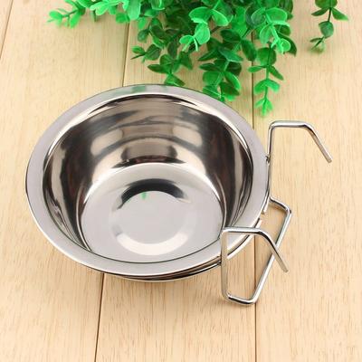 Stainless Steel Retro Iron Frame Double Plate Dog Overhead Feeder