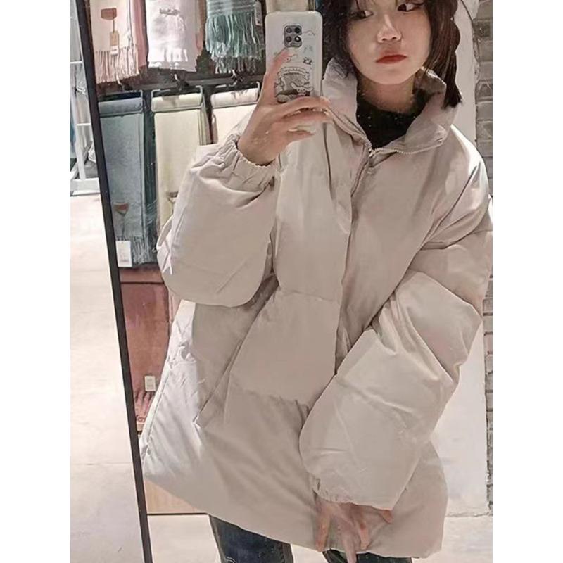 

Черный пуховик женский новый зимний свободный и универсальный пальто 2XL белый