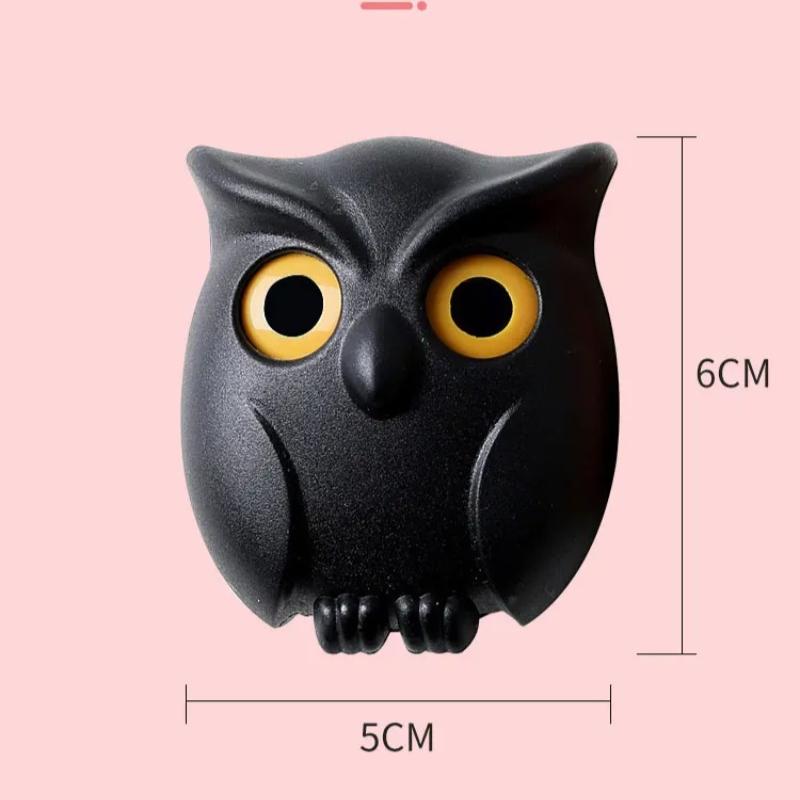 1 Piece Owl Magnetic Key Hook Refrigerator Sticker No Punching Entrance Hall Sticky Hook Door Wall Mounted Key Ring Behind The Door