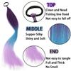 Long Straight Dyed Golden Ponytail Wig Synthetic Ponytail Wig Female Wig Shiny Heat-resistant Easy To Wear Party Use