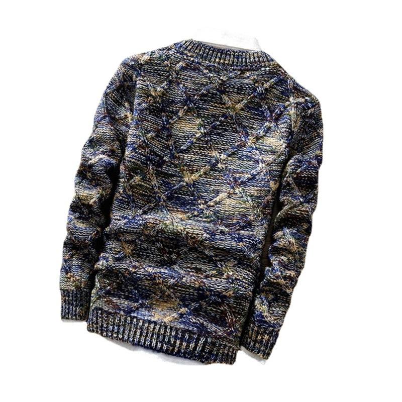 Pulover gros și cald de toamnă și iarnă nou Pulover pentru bărbați, slim Fit, pulover multicolor, tricotat pentru bărbați