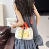 Korean Version of Foreign Style Drawstring Women's Shoulder Bag Casual and Lightweight Portable Small Square Bag To Work Commuting Going Out Trav