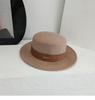 French High-quality Black Woolen Top Hat British Retro Femininity Simple Flat Edge Flat Top Jazz Hat