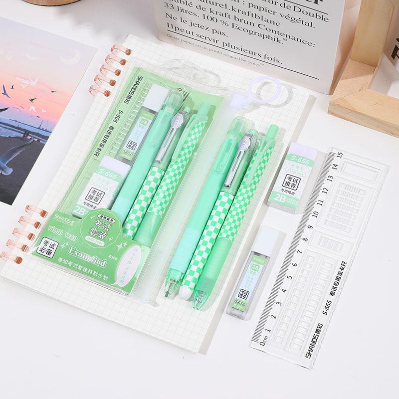 Exam Stationery Set: Pencils, Eraser & Ruler for Middle & College Entrance Exams