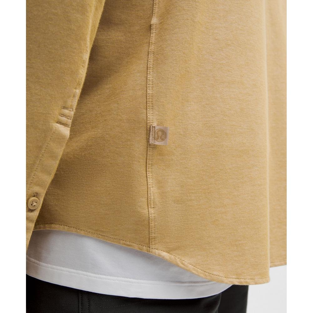 Lululemon Commission Long Sleeve Shirt Enzyme Dye Filbert Tan