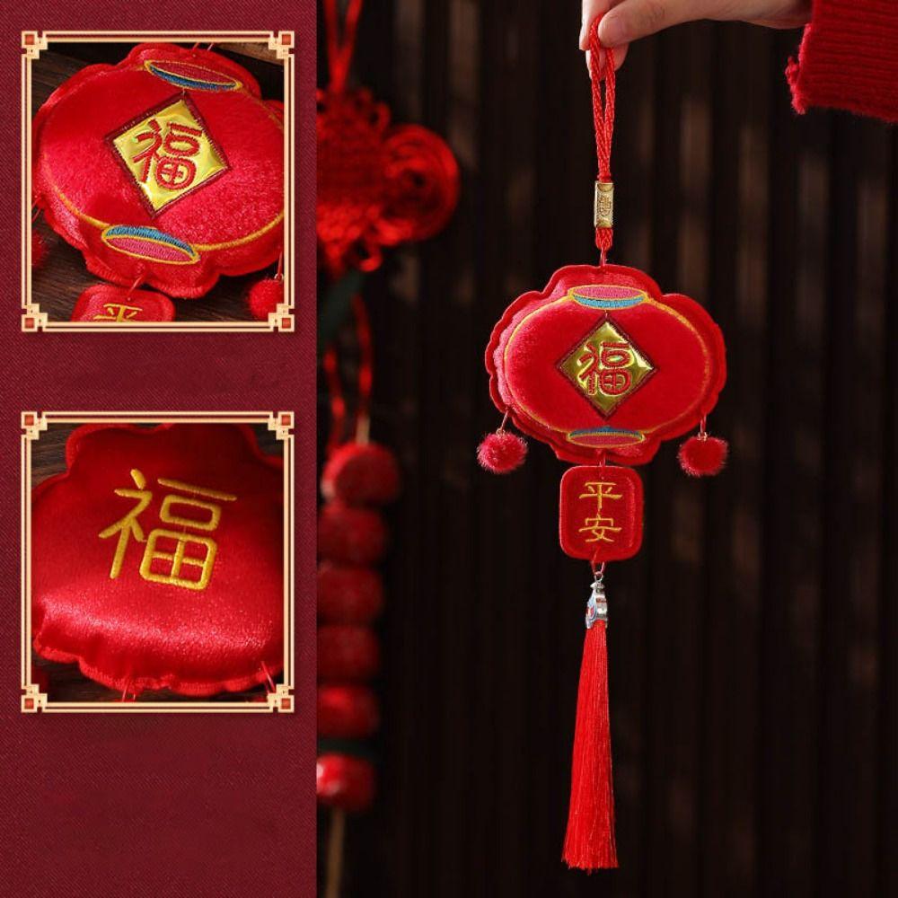Red New Year Hanging Ornaments Traditional Spring Festival Tassel Pendant  Party