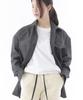 Saintcrew Two-Layer Bartack Pocket Button Shirt Jacket 2L-401Sj Charcoal