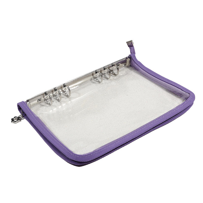 A5 6 Ring Binder Notebook with Zipper Pockets Photocard Holder Binder Sleeves Book Polaroid Small Card Photo Album
