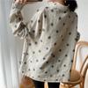 Johnature Summer Vintage Wave Point Women Tops Shirts Casual All Match Turn-down Collar Sun Protection Blouses