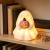 Seasonal Home Ornament Halloween Glowing Ghost Figurine, LED Light Up Ghost, Farmhouse Tabletop Decor Rustic Autumn Accents for Tiered Tray
